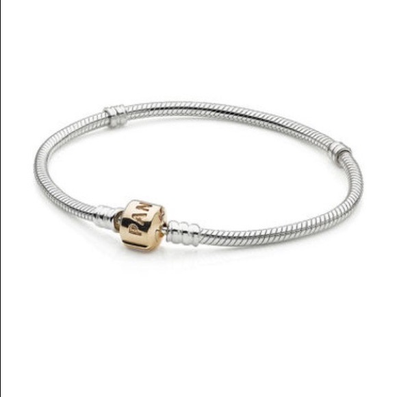 Pandora Jewelry Pandora Moments 4k Gold Clasp Snake Chain Bracelet